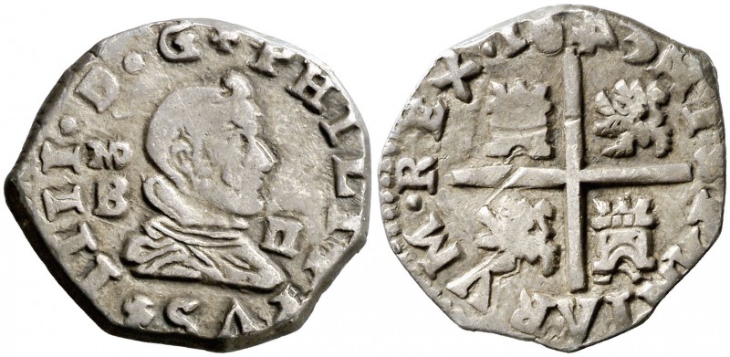 163. Felipe IV. Madrid. B. 2 reales. (Cal. 852). 5,38 g. El 4 de la fecha girado...