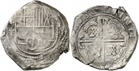 1630. Felipe IV. Potosí. T. 8 reales. (Cal. 472). 27 g. Rara. MBC-.