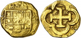 Felipe IV. Sevilla. R. 8 escudos. (Cal. tipo 15). 26,91 g. Fecha no visible. Rara. MBC-.