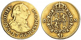 1788. Carlos III. Madrid. M. 1/2 escudo. (Cal. 781). 1,71 g. MBC-/MBC.