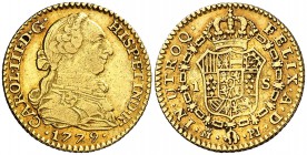 1779. Carlos III. Madrid. PJ. 1 escudo. (Cal. 621). 3,33 g. Bonito color. MBC/MBC+.