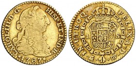 1787. Carlos III. Madrid. DV. 1 escudo. (Cal. 629). 3,36 g. MBC-/MBC.