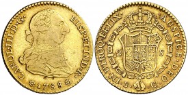 1788/7. Carlos III. Sevilla. C. 2 escudos. (Cal. 583 var). 6,68 g. MBC/MBC+.