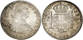1794. Carlos IV. Lima. IJ. 8 reales. (Cal. 648). 27,01 g. EBC-.
