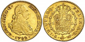 1792. Carlos IV. Madrid. MF. 1 escudo. (Cal. 491). 3,33 g. Buen ejemplar. MBC+.
