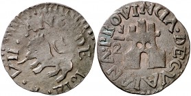 1814. Fernando VII. Guayana. 1/2 real. (Cal. 1296). 2,69 g. CU. Buen ejemplar. Escasa. MBC/MBC+.