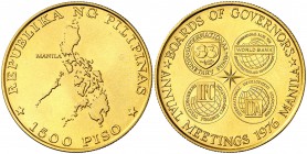 1976. Filipinas. 1500 piso. (Fr. 7) (Kr. 216). 20,52 g. AU. Reunión IMF. Rara. S/C.