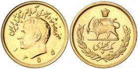 SH 1355 (1976). Irán. Mohammad Reza Pahlevi. 1 pahlevi. (Fr. 101) (Kr. 1200). 8,08 g. AU. S/C-.