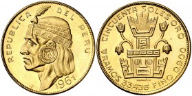 1967. Perú. 50 soles. (Fr. 77) (Kr. 219). 33,37 g. AU. S/C-.