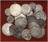 Lote de 21 monedas españolas en plata. A examinar. MC/BC.
