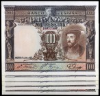 1925. 1000 pesetas. (Ed. C2) (Ed. 351). 1 de julio, Carlos I. Lote de 5 billetes. EBC-/EBC+.