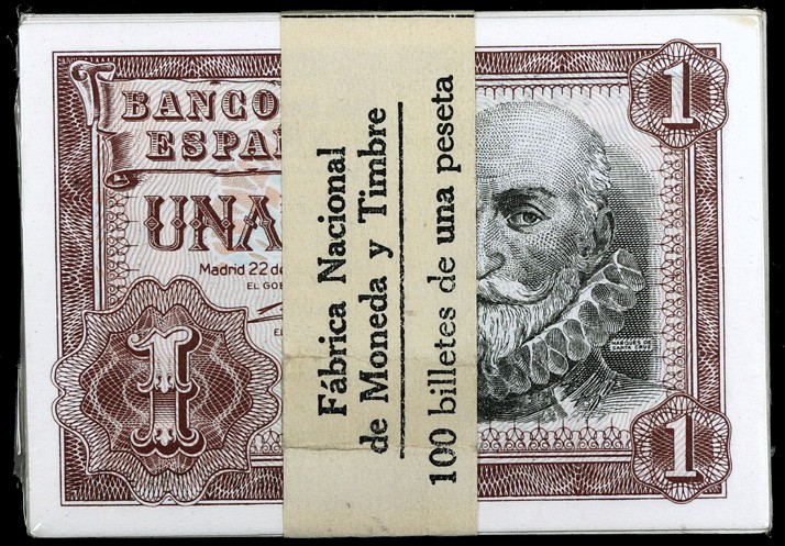 1953. 1 peseta. (Ed. D66a) (Ed. 465a). 22 de julio, Marqués de Santa Cruz. Lote ...
