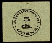 Òdena. 5, 10, 50 céntimos y 1 peseta. (T. 1918a, 1919b, 1920 y 1921). 4 cartones, todos los de la localidad. El de 5 céntimos nº 222 y el de 50 céntim...