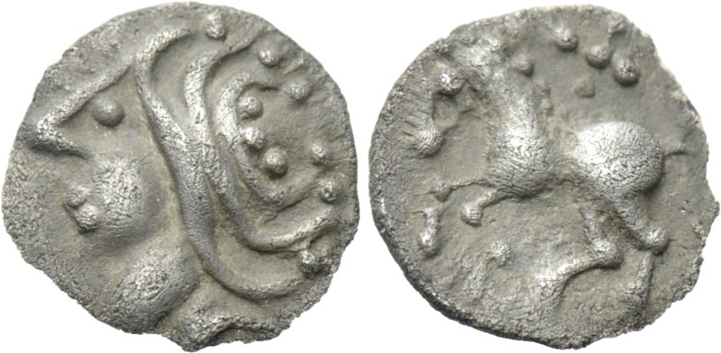 CENTRAL EUROPE. Vindelici. Hemiobol (1st century BC). "Stachelhaar" type. 

Ob...