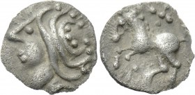 CENTRAL EUROPE. Vindelici. Hemiobol (1st century BC). "Stachelhaar" type.