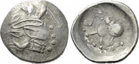 EASTERN EUROPE. Imitations of Philip II of Macedon (2nd century BC). 'Tetradrachm.' "Sattelkopfpferd" type.