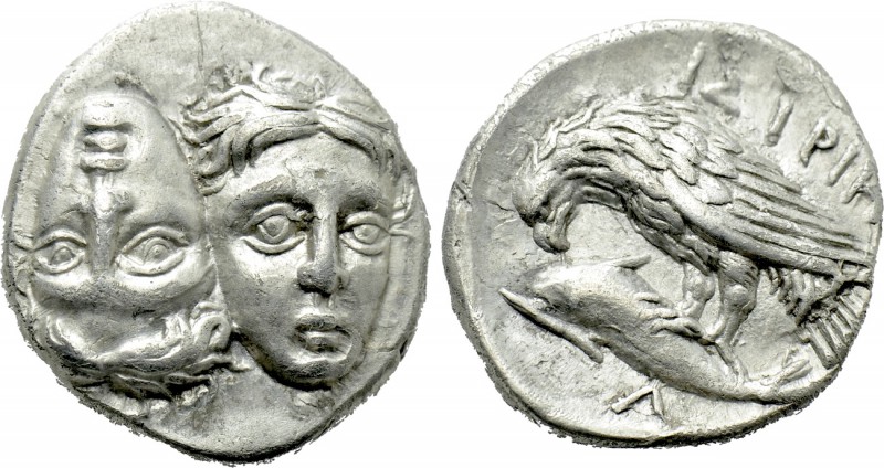 MOESIA. Istros. Drachm (Circa 256/5-240 BC). 

Obv: Facing male heads, the lef...