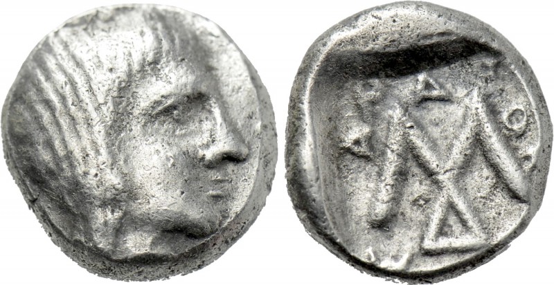 KINGS OF THRACE (Odrysian). Saratokos (Circa 410-380 BC). Diobol(?). Uncertain m...