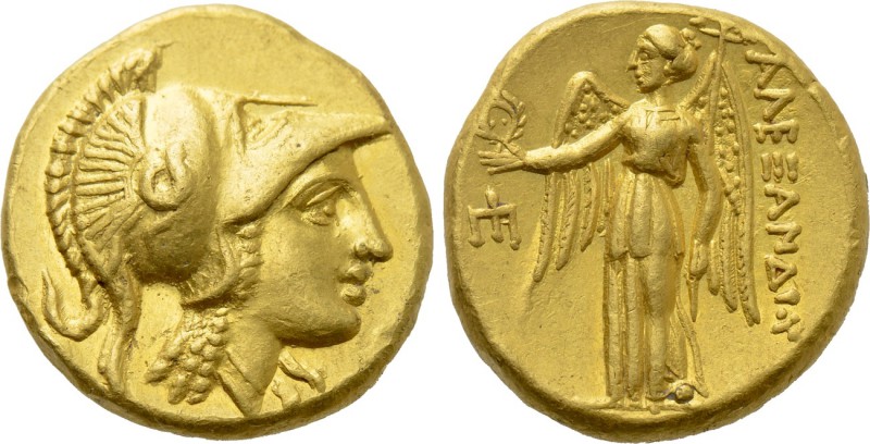 KINGS OF MACEDON. Alexander III 'the Great' (336-323 BC). GOLD Stater. Amphipoli...