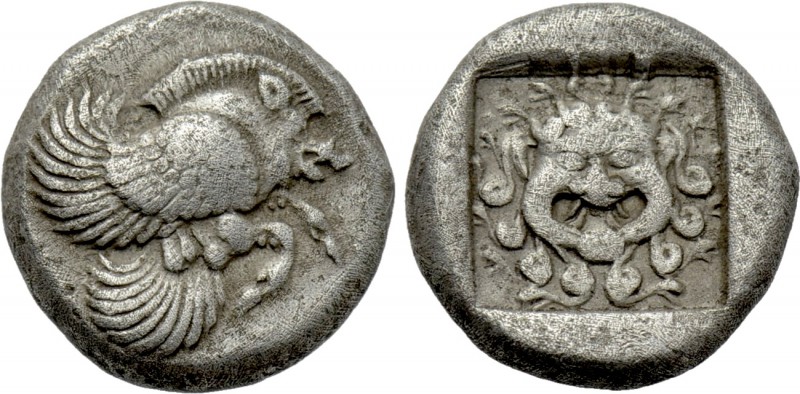 IONIA. Klazomenai. Drachm (Circa 480-400 BC). 

Obv: Forepart of winged boar r...