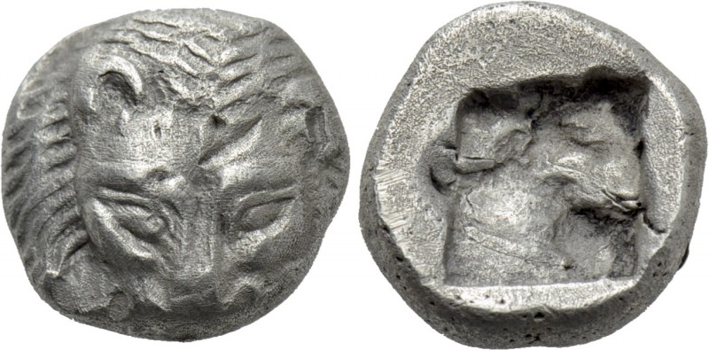 IONIA. Samos. Hekte (Circa 530-526 BC). 

Obv: Facing scalp of lion.
Rev: Rou...