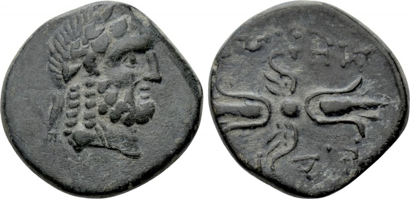 CARIA. Kidramos. Ae (2nd-1st century BC). 

Obv: Laureate head of Zeus right....