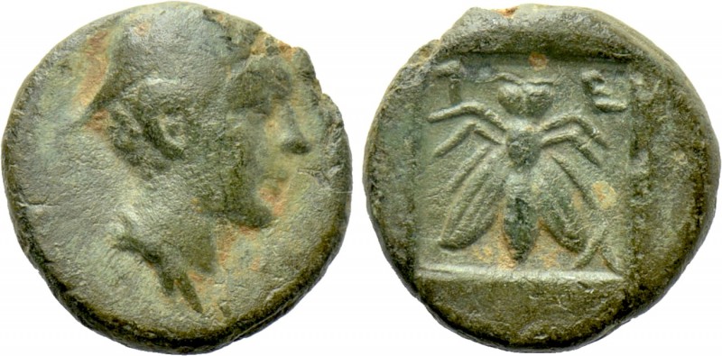 LYCIA. Telmessos. Ae (2nd-1st centuries BC). 

Obv: Draped bust (of Hermes?) r...
