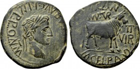 SPAIN. Turiaso. Tiberius (14-37). Ae As. L. Caecilius Aquinus and M. Gels Palud-, duoviri.