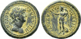 IONIA. Smyrna. Nero with Poppaea (54-68). Ae.