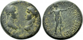 PHRYGIA. Synaus. Nero with Agrippina II (54-68). Ae.