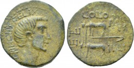 CILICIA. Uncertain. Augustus (27 BC-14 AD). Ae Semis. "Princeps Felix" type. Ve[...] and Ter[...], duoviri.
