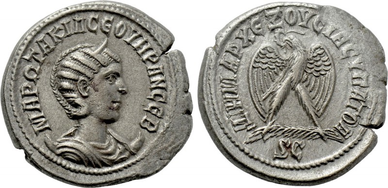 SELEUCIS & PIERIA. Antioch. Otacilia Severa (Augusta, 244-249). Tetradrachm. 
...