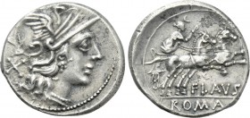 DECIMIUS FLAVUS. Denarius (150 BC). Rome.