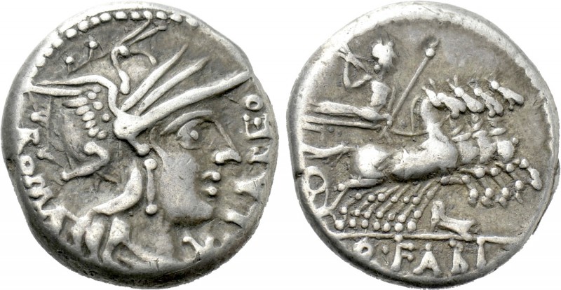 Q. FABIUS LABEO (124 BC). Denarius. Rome. 

Obv: LABEO ROMA. 
Helmeted head o...