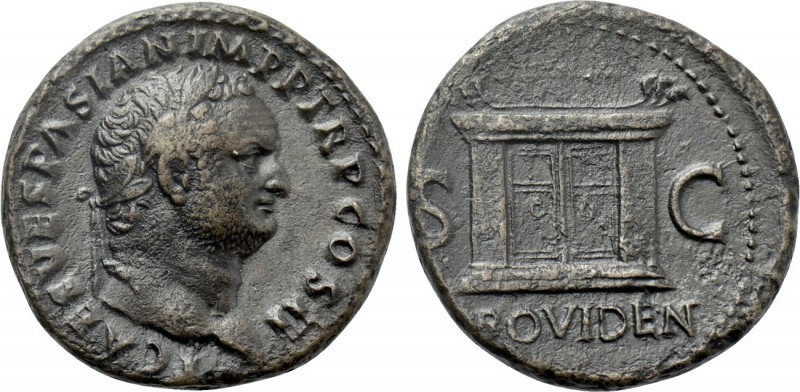 TITUS (Caesar, 69-79). As. Rome. 

Obv: T CAES VESPASIAN IMP P TR P COS II. 
...