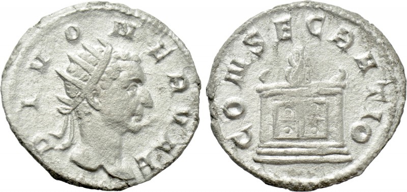 DIVUS NERVA (Died 98). Antoninianus. Rome. Struck under Trajanus Decius. 

Obv...