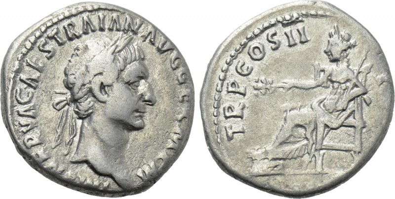 TRAJAN (98-117). Denarius. Rome. 

Obv: IMP NERVA CAES TRAIAN AVG GERM P M. 
...