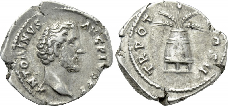 ANTONINUS PIUS (138-161). Denarius. Rome. 

Obv: ANTONINVS AVG PIVS P P. 
Bar...