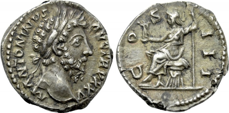 MARCUS AURELIUS (161-180). Denarius. Rome. 

Obv: M ANTONINVS AVG TR P XXV. 
...