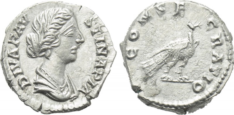 DIVA FAUSTINA II (Died 175/6). Denarius. Rome. 

Obv: DIVA FAVSTINA PIA. 
Dra...