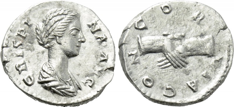 CRISPINA (Augusta, 178-182). Denarius. Rome. 

Obv: CRISPINA AVG. 
Draped bus...