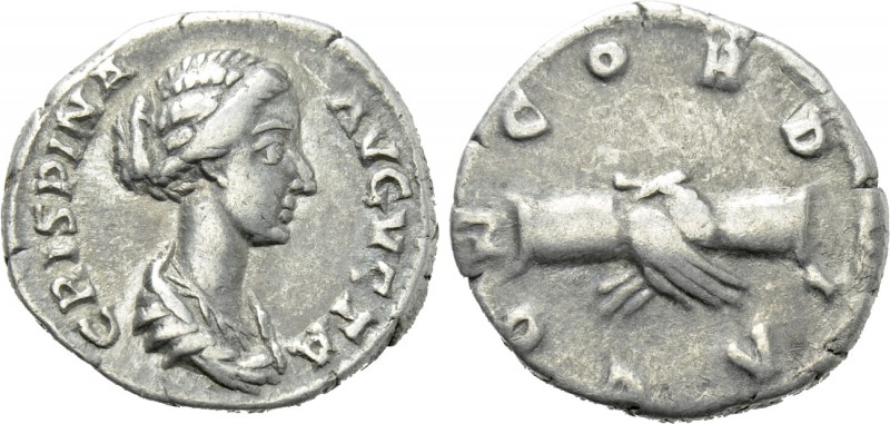 CRISPINA (Augusta, 178-182). Denarius. Rome. 

Obv: CRISPINA AVGVSTA. 
Draped...