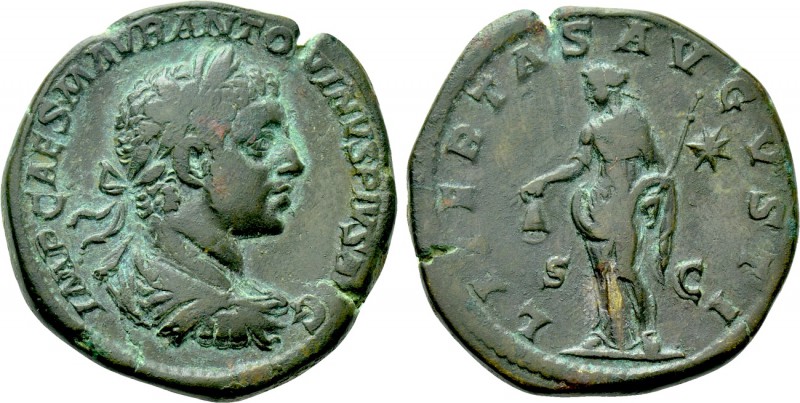 ELAGABALUS (218-222). Sestertius. Rome. 

Obv: IMP CAES M AVR ANTONINVS PIVS A...