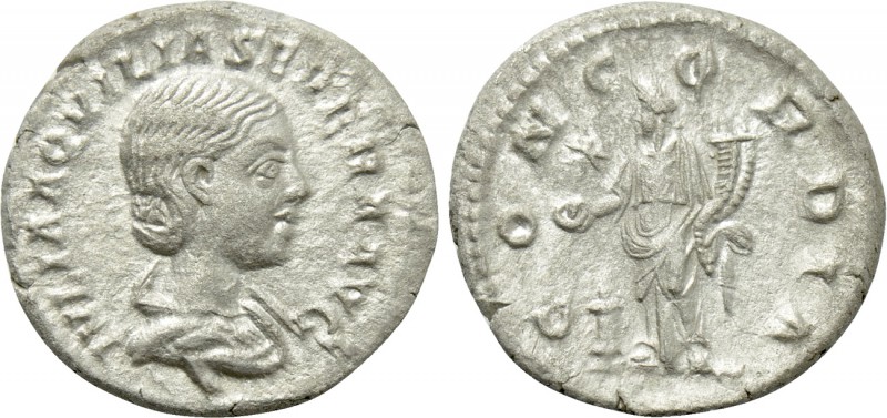 AQUILIA SEVERA (Augusta, 220-221 & 221-222). Denarius. Rome. 

Obv: IVLIA AQVI...