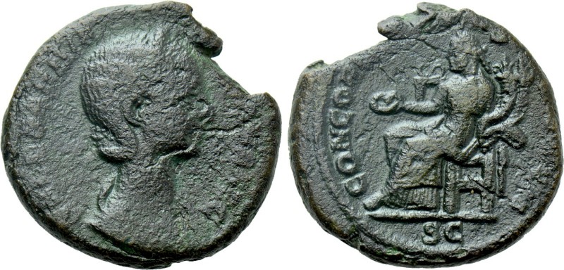 ORBIANA (Augusta, 225-227). As. Rome. 

Obv: SALL BARBIA ORBIANA AVG. 
Diadem...