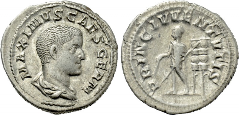 MAXIMUS (Caesar, 235/6-238). Denarius. Rome.

Obv: MAXIMVS CAES GERM.
Barehea...