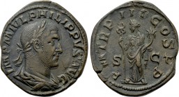 PHILIP I THE ARAB (244-249). Sestertius. Rome.