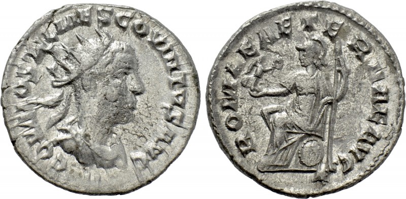 HOSTILIAN (251). Antoninianus. Antioch. 

Obv: C OVAL OSTIL MES COVINTVS AVG. ...