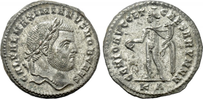 GALERIUS (Caesar, 293-305). Follis. Kyzikos. 

Obv: GAL VAL MAXIMIANVS NOB CAE...