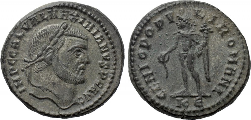 GALERIUS (305-311). Follis. Cyzicus. 

Obv: IMP C GAL VAL MAXIMIANVS P F AVG. ...